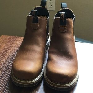 GEORGIA BOOT MEN'S AMP LT WEDGE CHELSEA WORK BOOTS - SOFT TOE